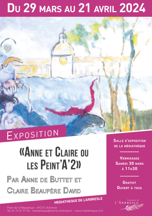 Exposition : "Anne et Claire ou les Peint'A'2"