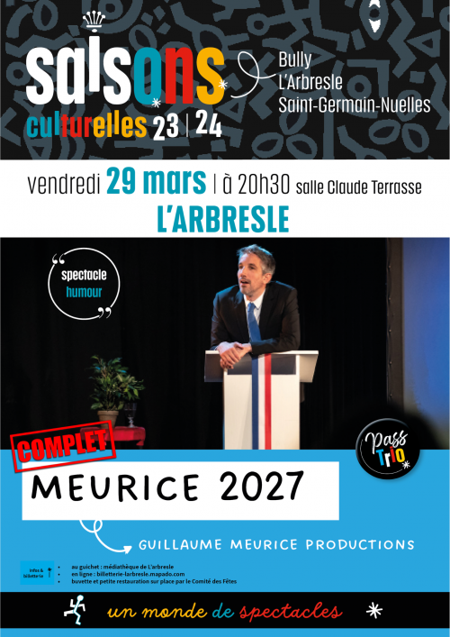 Spectacle humour - Meurice 2027